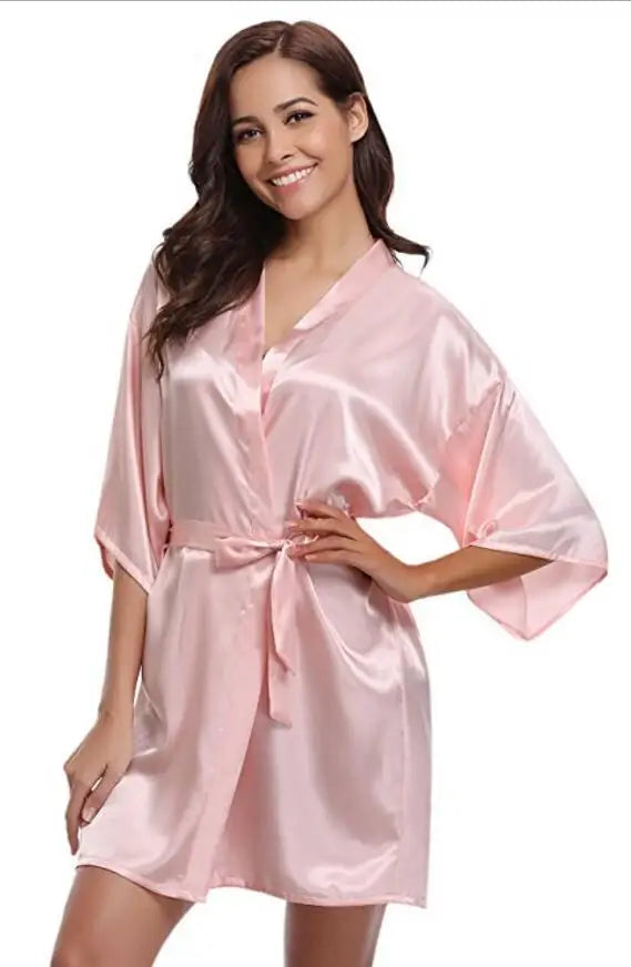 RB032 2018 New Silk Kimono Robe