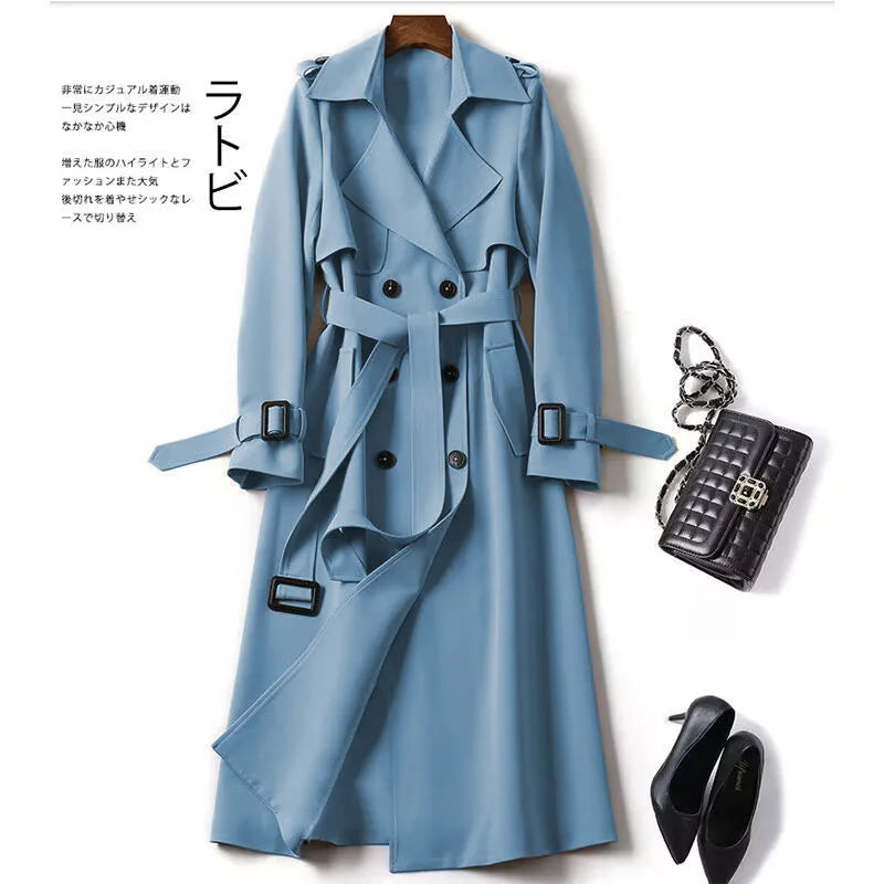 Autumn Winter Long Sleeve Trench Coat
