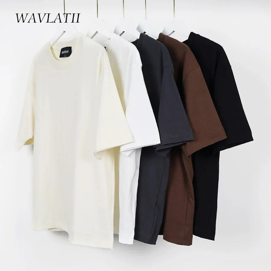 WAVLATII Oversized Summer T shirts for
