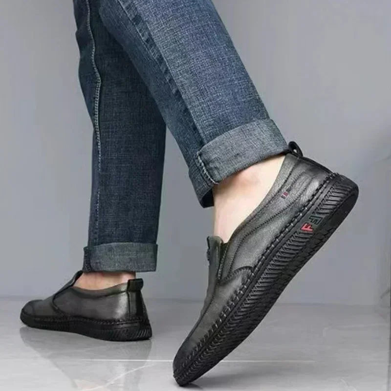 Men's Leather Shoes New Summer