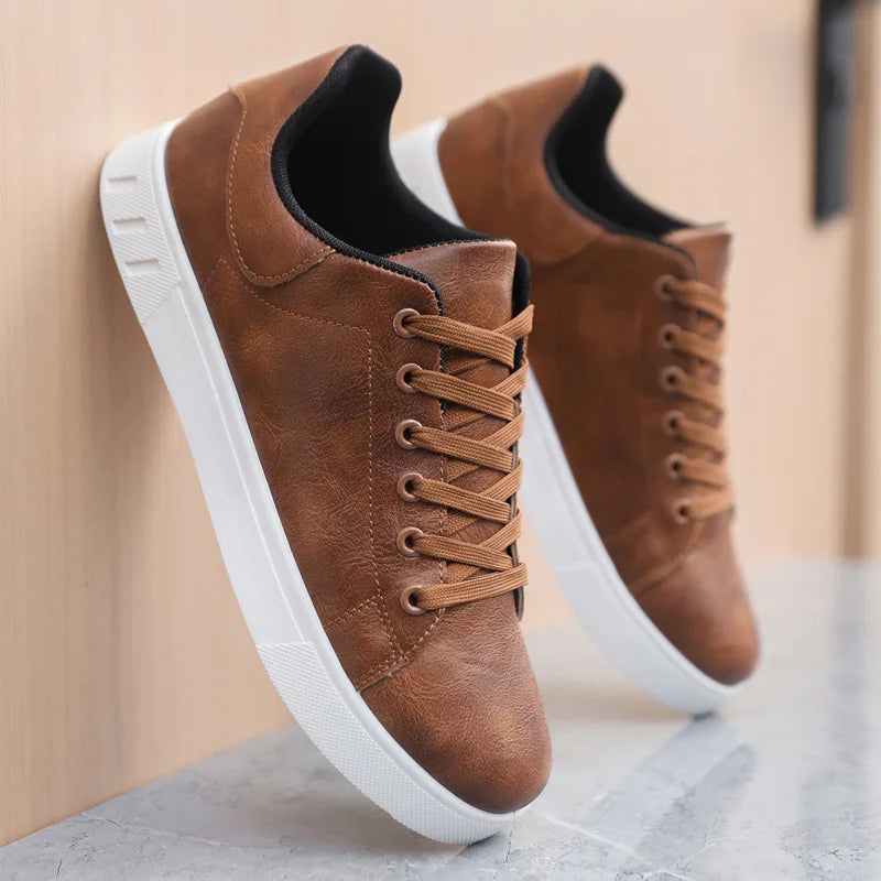Luxury Leather Men Casual Shoes Soft