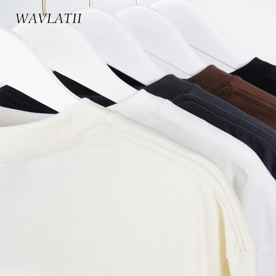 WAVLATII Oversized Summer T shirts for