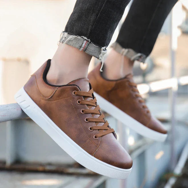 Luxury Leather Men Casual Shoes Soft